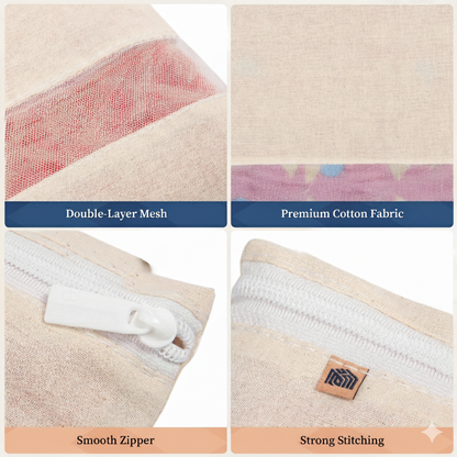 Premium Cotton Sarees Cover With Zip